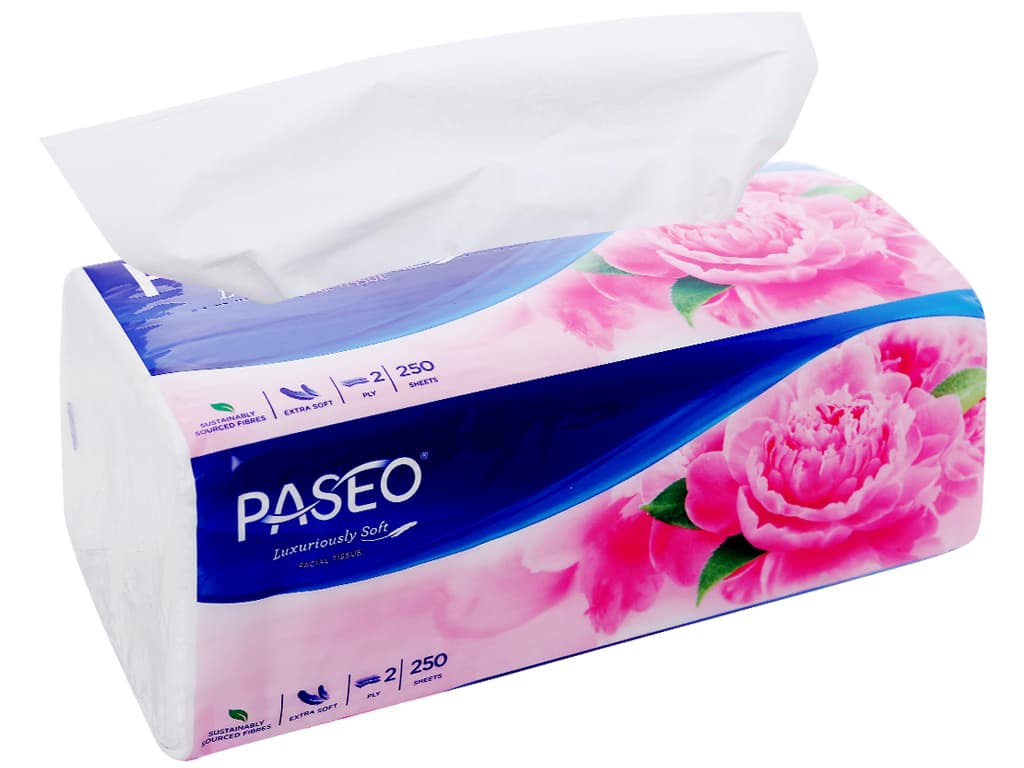 Khăn Giấy Paseo Luxuriously Soft 250 Tờ (2 Lớp)