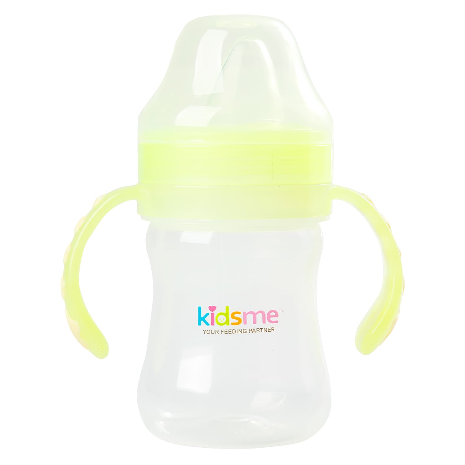 Bình Tập Uống Kidsme Vòi Hút Mỏ Vịt Có Tay Cầm 180ml Màu Xanh