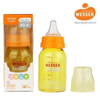 Bình Sữa Wesser Nanno Siliver Kháng Khuẩn 140ml