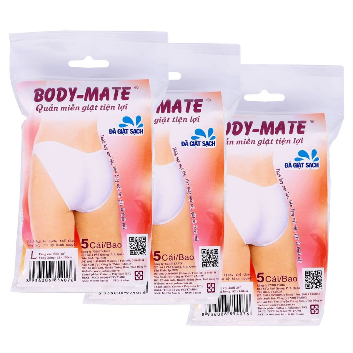Combo 3 Gói Quần Lót Giấy Travel Mate Nữ L (5 Cái/ 1Gói)