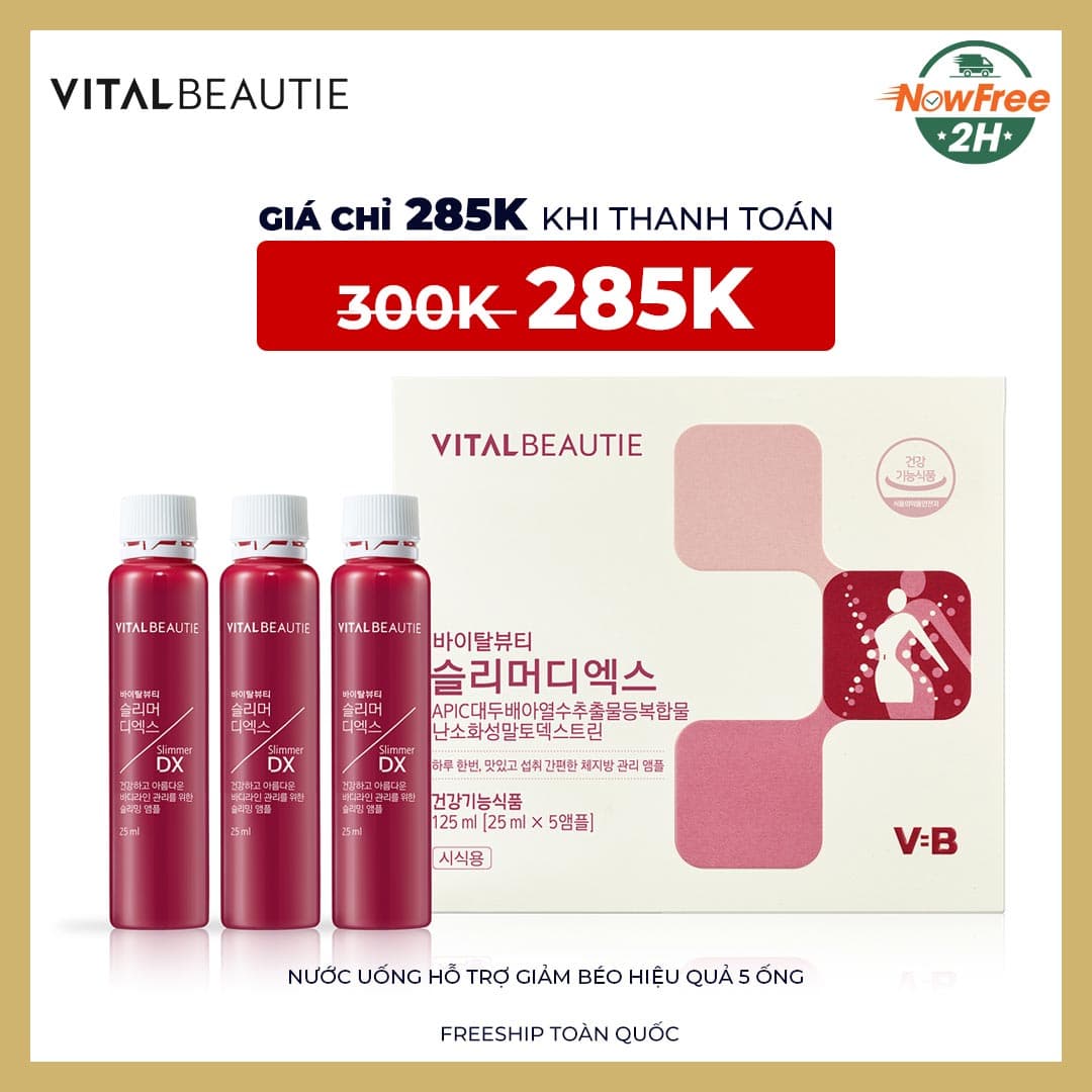Nước Uống Vital Beautie Hỗ Trợ Giảm Béo Hiệu Quả 5 Ống