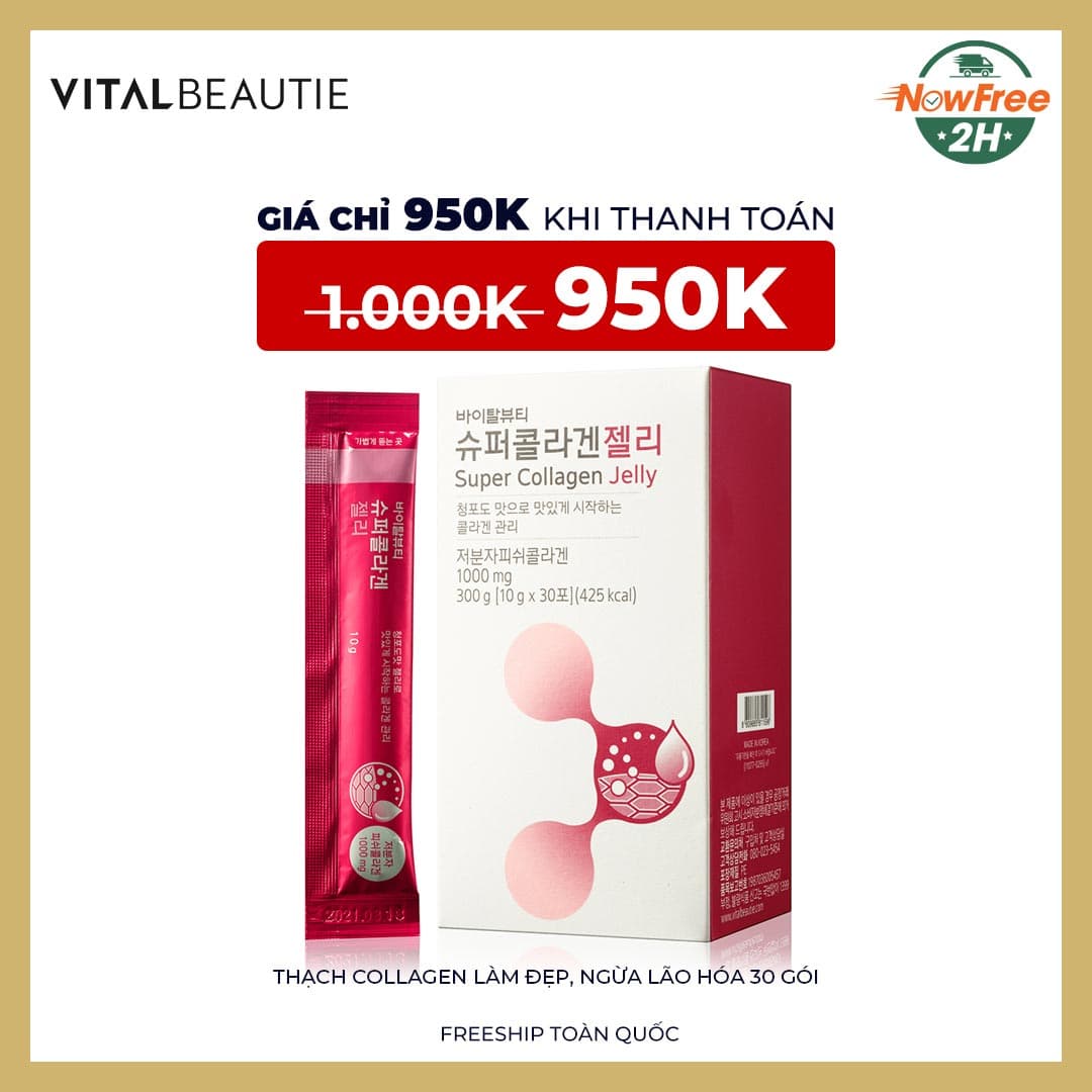 Thạch Collagen Vital Beautie Làm Đẹp, Ngừa Lão Hóa 30 Gói