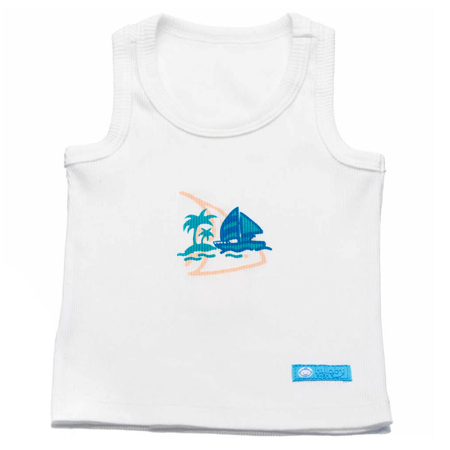 Áo Ba Lỗ Lullaby Cho Bé Trai Màu Trắng 24M (NH17-12)