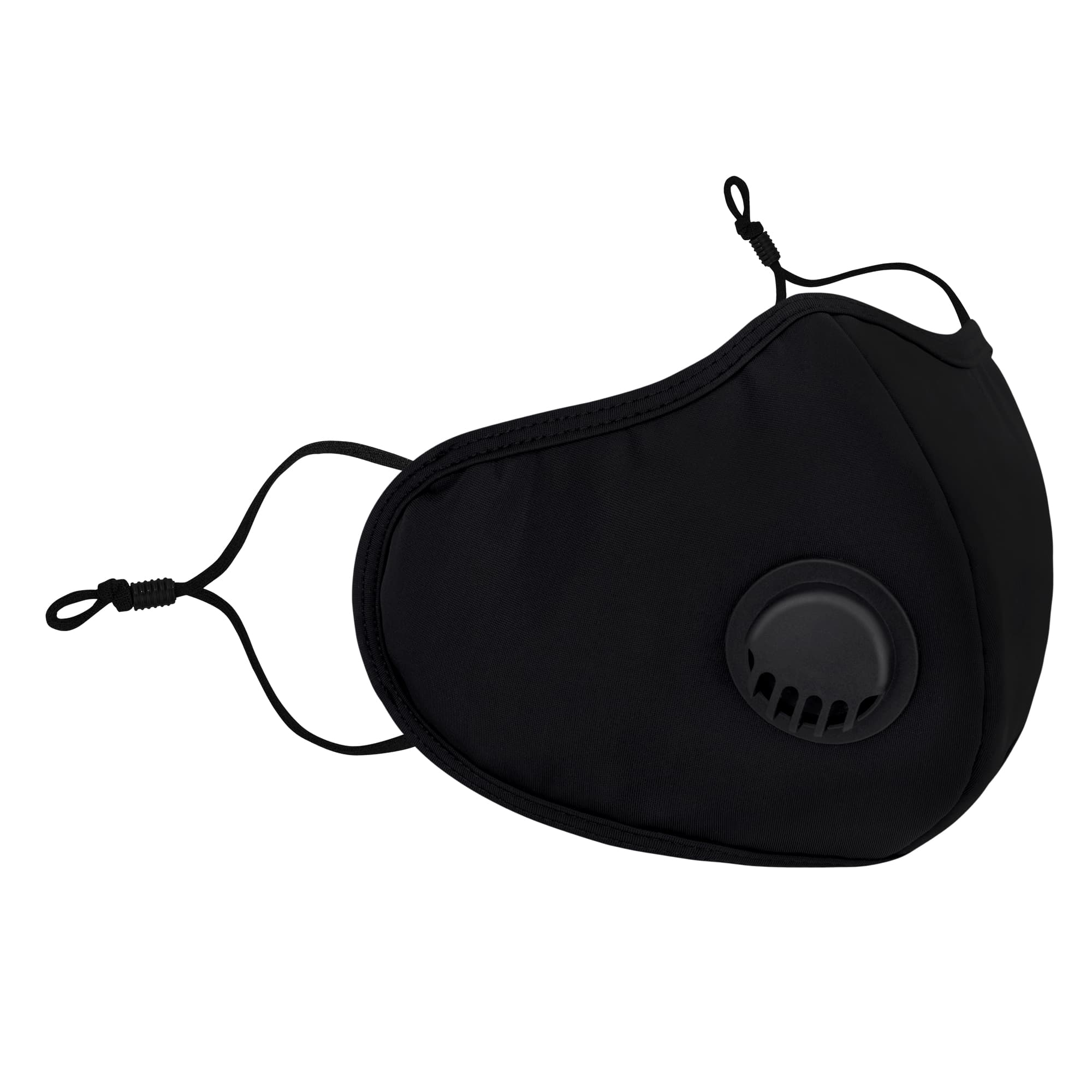 Khẩu Trang Vải Hasaki 3D 4 Lớp (Có Van - Màu Đen - Size L)