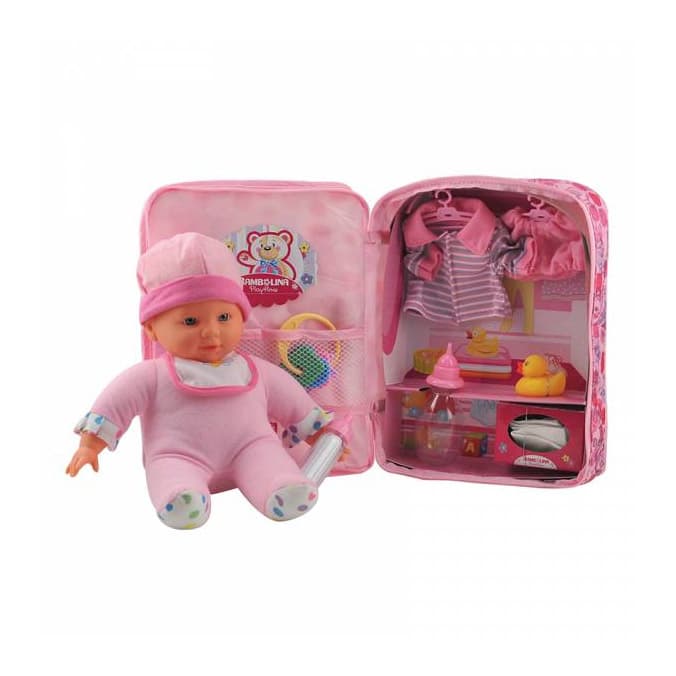 Bộ Búp Bê 9 Trong 1 Kèm Balo Xinh Xắn Bambolina (30cm)