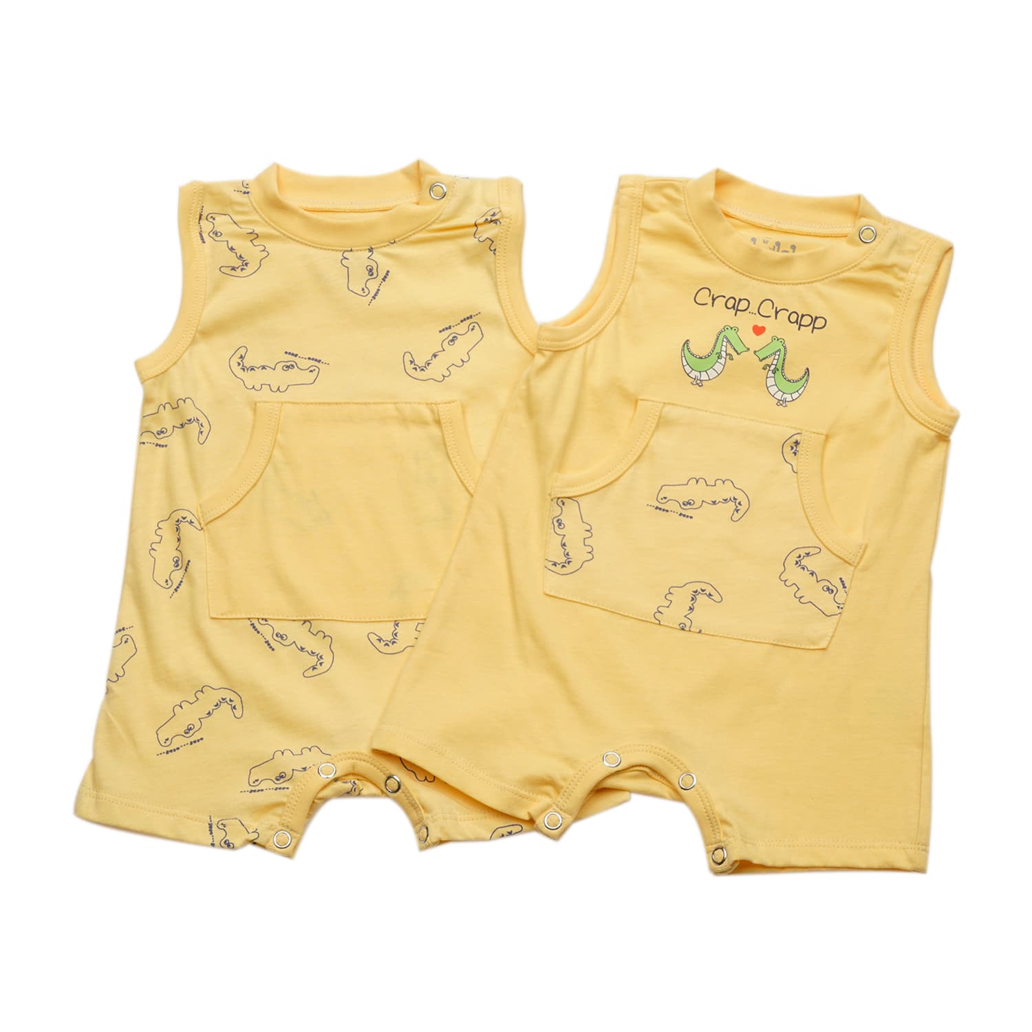 Combo 2 Bộ Body Romper Lullaby Bé Trai 1-3M Vàng (Giao Màu Ngẫu Nhiên)