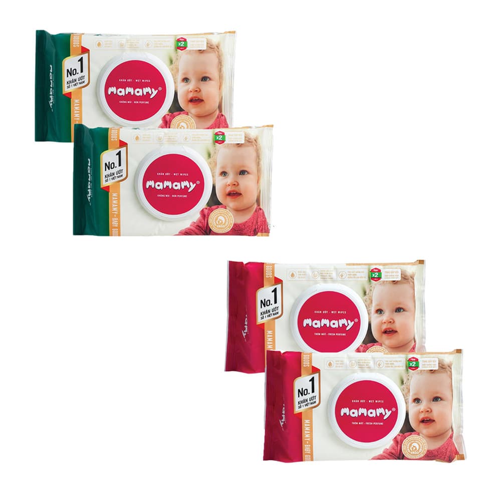 Combo 2 Khăn Ướt VS Mamamy 100 Tờ Có Nắp