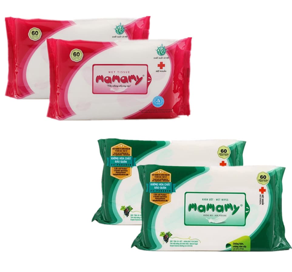 Combo 2 Khăn Ướt VS Mamamy 60 Tờ