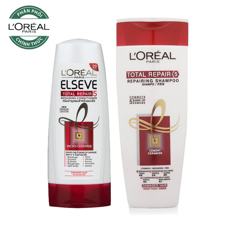Combo L'Oreal Dầu Gội Phục Hồi Tóc 170ml + Dầu Xả 65ml