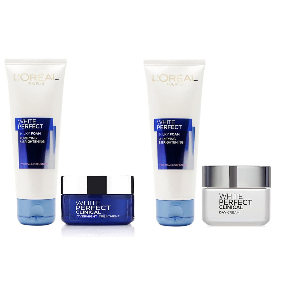 Combo L'Oreal Sữa Rửa Mặt Sáng Da 100ml + Kem Dưỡng Hỗ Trợ Giảm Thâm Nám 50ml
