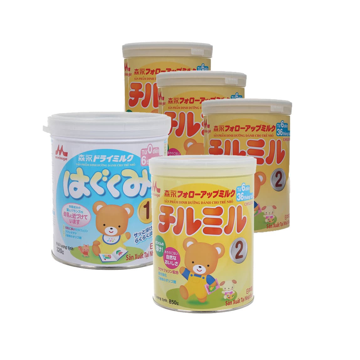 Combo Sữa Bột Trẻ Em Morinaga 850 Gram (Hàng Nhập)