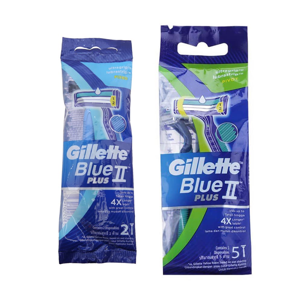 Dao Cạo Râu Cán Xanh Gillette Blue II Plus