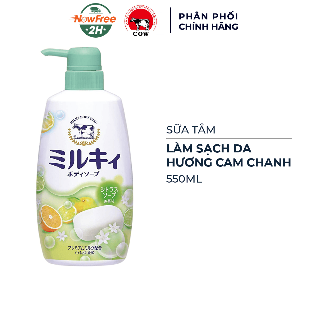 Sữa Tắm Cow Bouncia Hương Cam Chanh 550ml