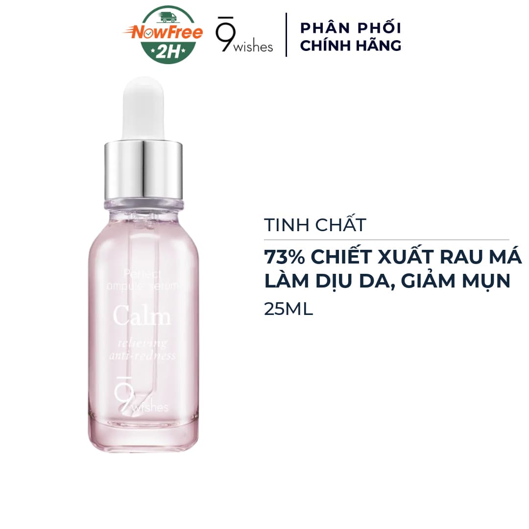 Serum 9Wishes Rau Má Làm Dịu Da, Giảm Mụn 25ml
