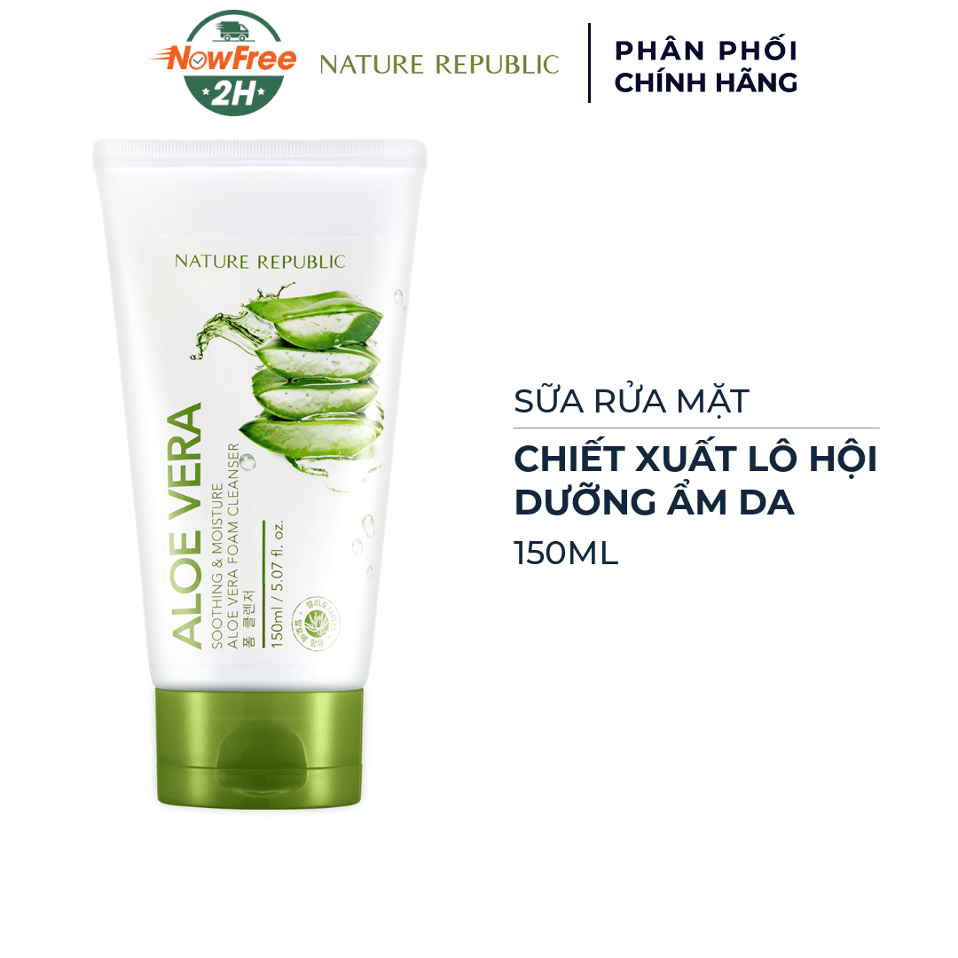 Sữa Rửa Mặt Nature Republic Lô Hội Dưỡng Ẩm Da 150ml