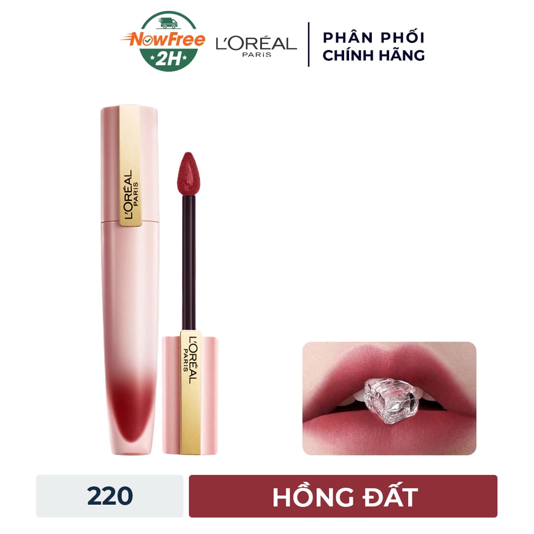 Son Kem L'Oreal Mịn Lì Nhẹ Môi 220 I Wonder - Hồng Đất 7ml