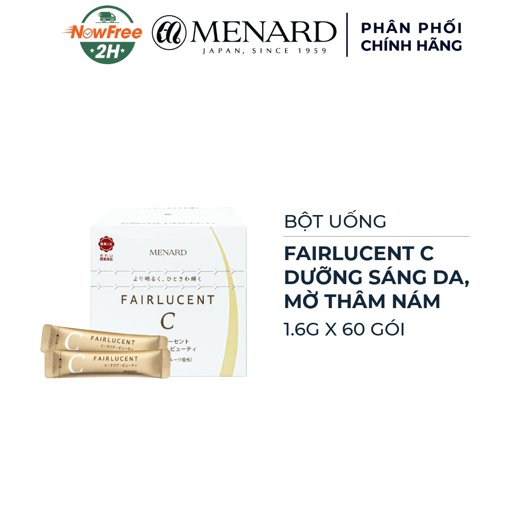 Bột Uống Vitamin C Menard Sáng Da, Mờ Thâm Nám 1.6gx60gói