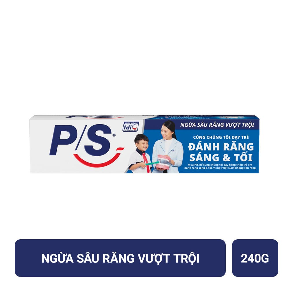 Kem Đánh Răng P/S Ngừa Sâu Răng Vượt Trội 240g