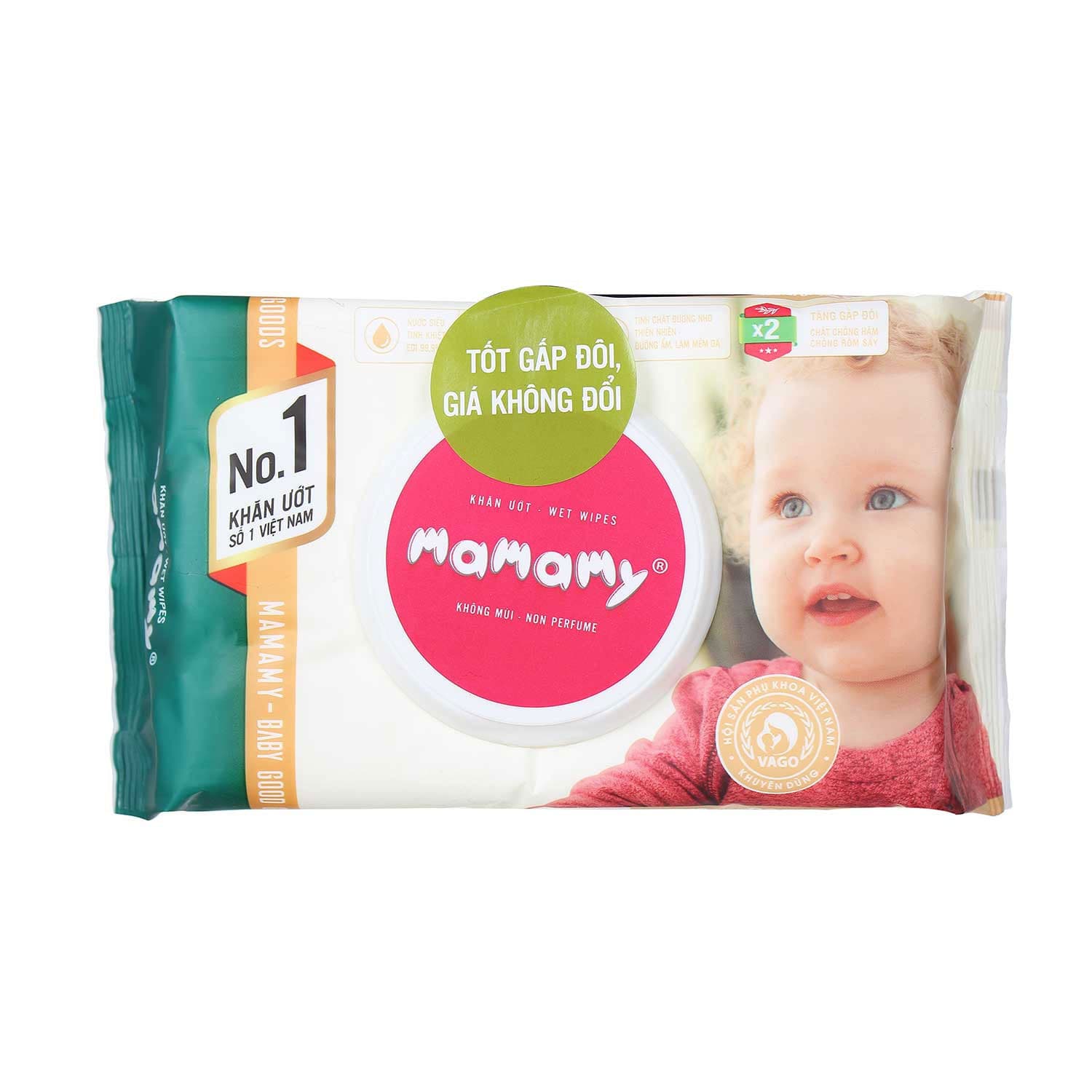 Khăn Ướt Vệ Sinh Mamamy 80 Tờ Có Nắp Không Mùi