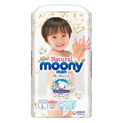 Tã Quần Moony Natural siêu cao cấp L36miếng (9-14kg)