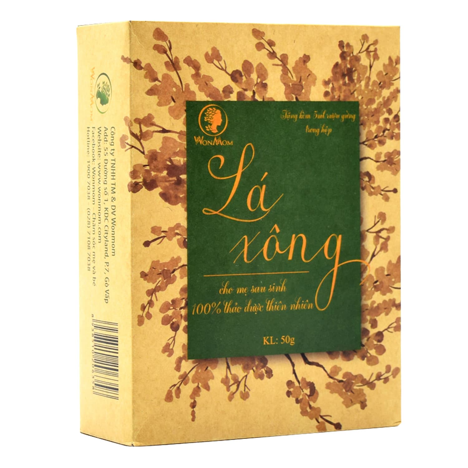 Lá Xông Toàn Thân Thảo Dược Wonmom 50g