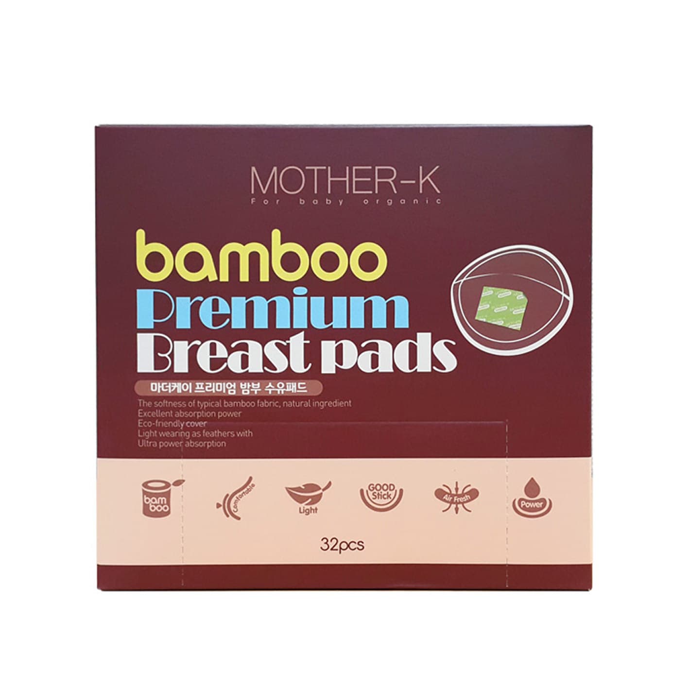 Lót Thấm Sữa Sợi Tre Mother-k (32c)