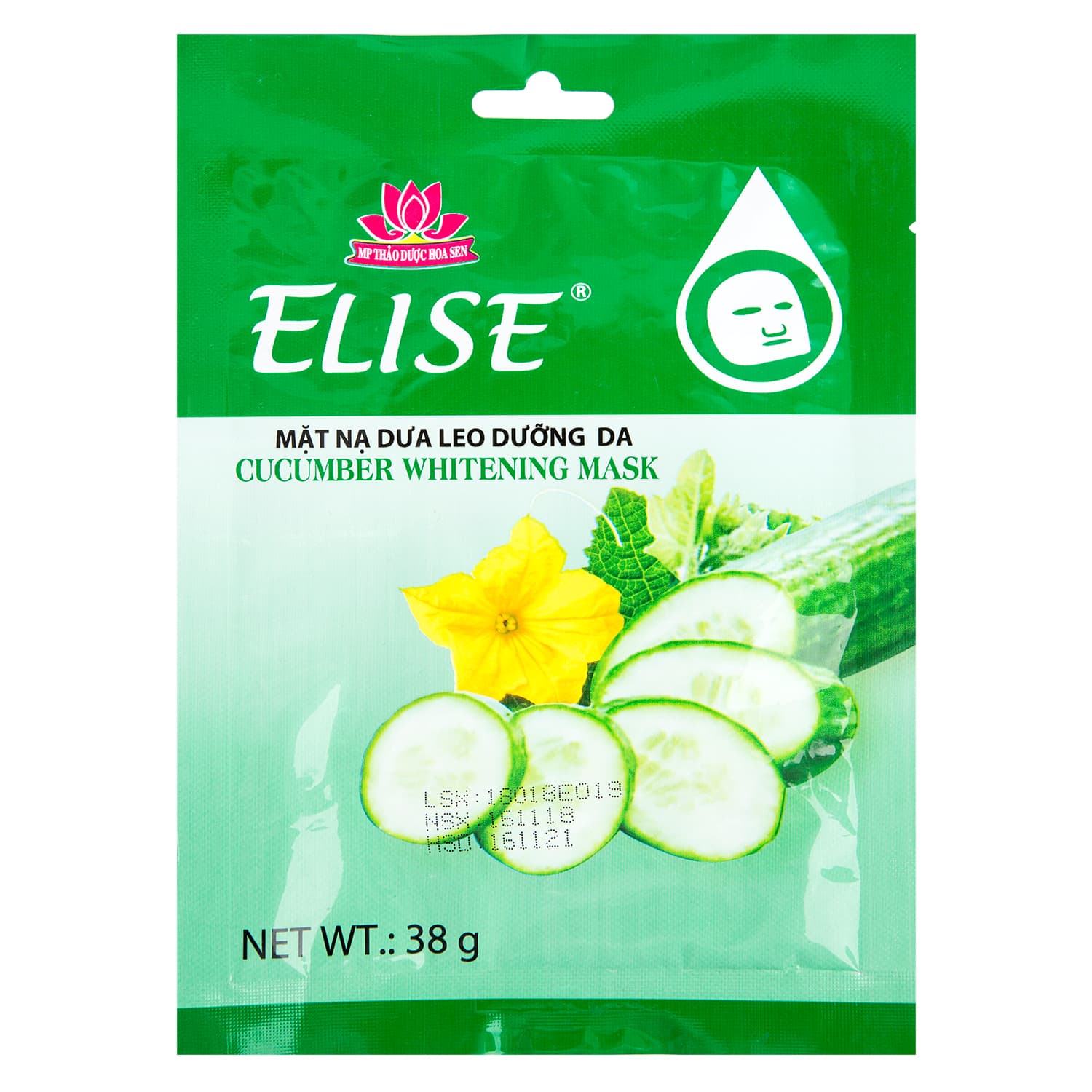 Mặt Nạ Dưỡng Da Dưa Leo ELISE 40g