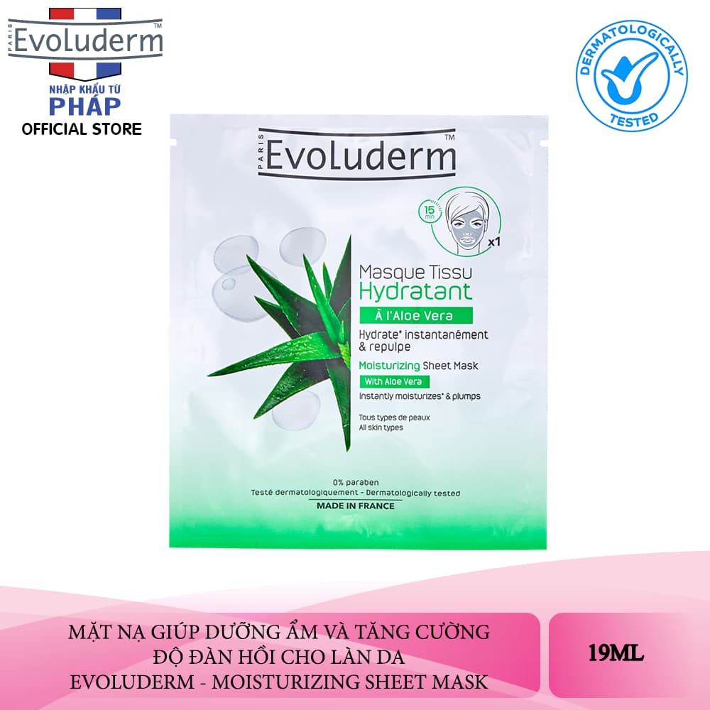 Mặt Nạ Evoluderm Lô Hội Cấp Ẩm 19ml