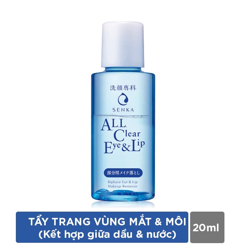 Nước Tẩy Trang Mắt Môi SENKA Mini 20ml