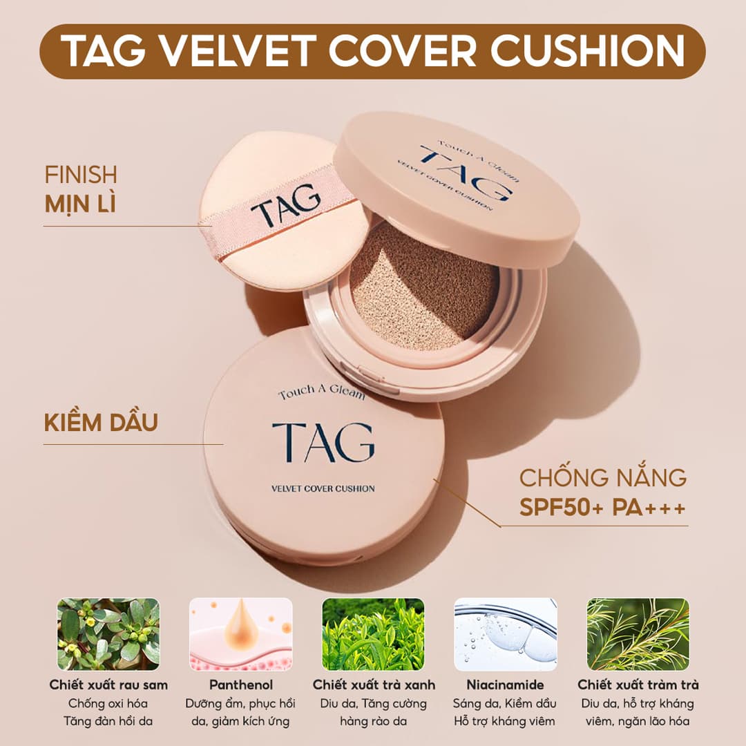 Phấn Nước TAG SPF 50+ PA+++ 15g