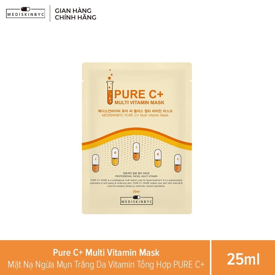 Mặt Nạ MediskinbyC Vitamin C Ngừa Mụn, Sáng Da 25ml