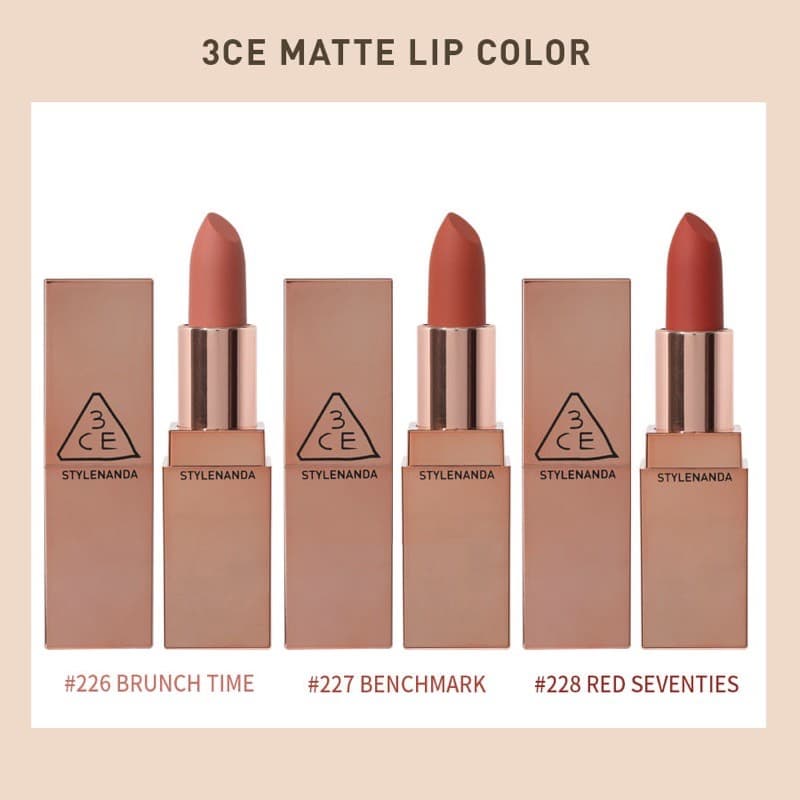 Son Thỏi Lì 3CE Matte Lip Color 3.5g