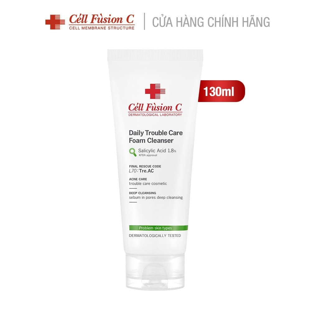 Sữa Rửa Mặt Cell Fusion C Cho Da Nhờn Mụn 130ml