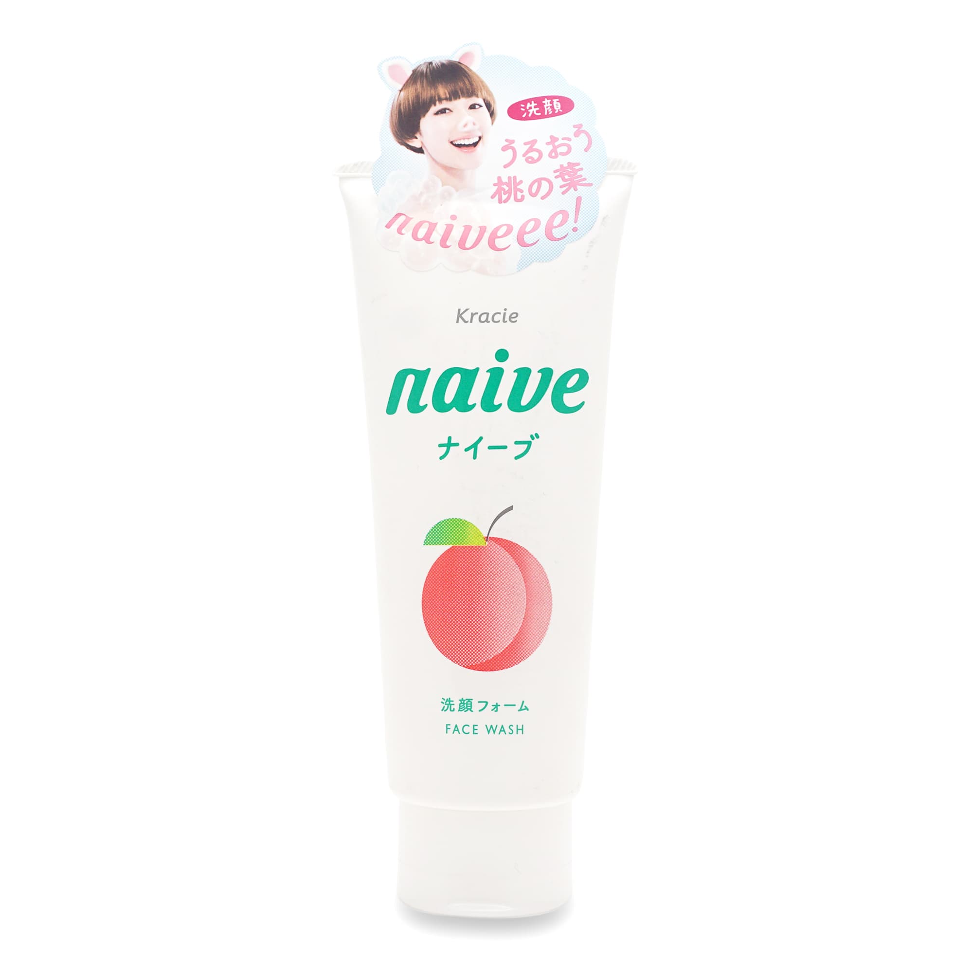 Sữa Rửa Mặt Kracie Naive Chiết Xuất Lá Đào Cho Da Khô 130g