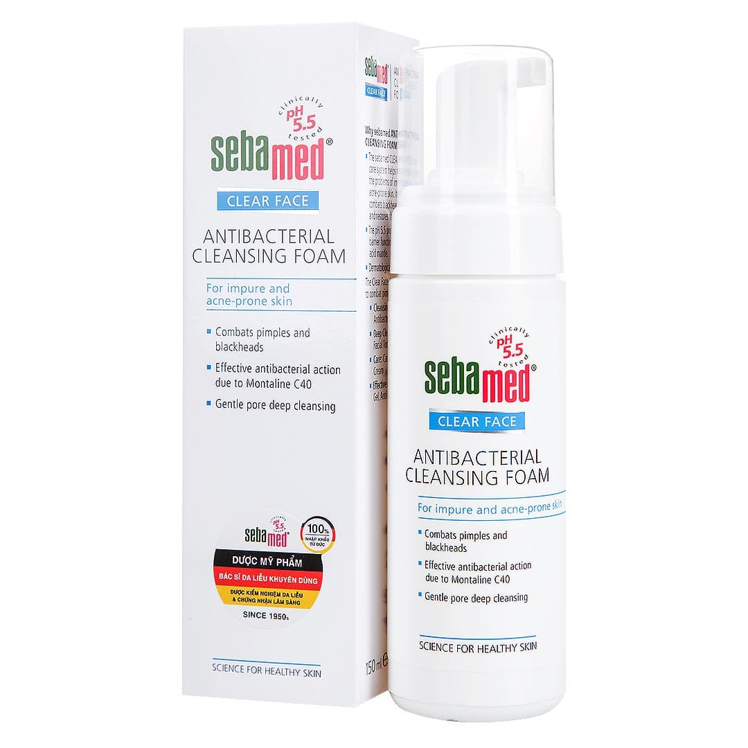 Sữa Rửa Mặt Sebamed Tạo Bọt Ngăn Ngừa Mụn PH5.5 150ml