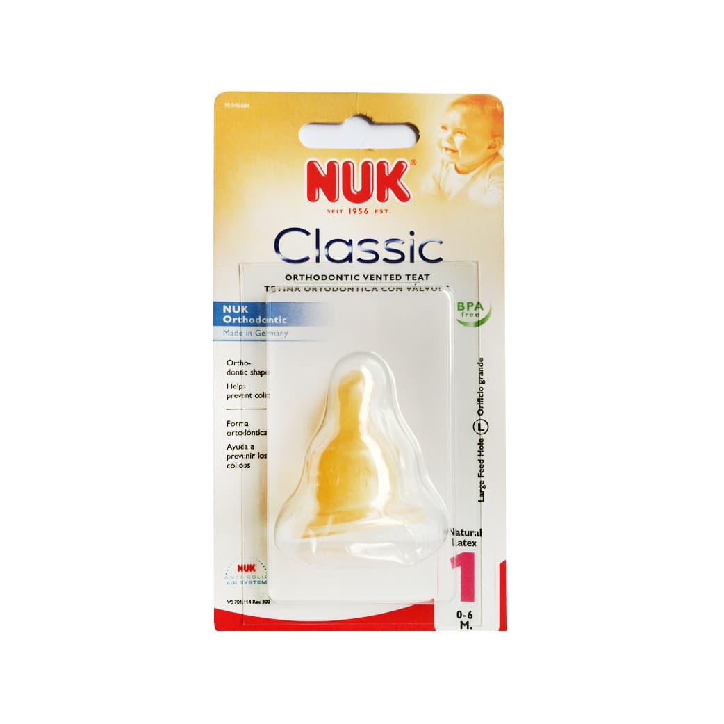 Ty Thay Bình Cổ Thường Nuk Cao Su Đơn Số 1 (L)