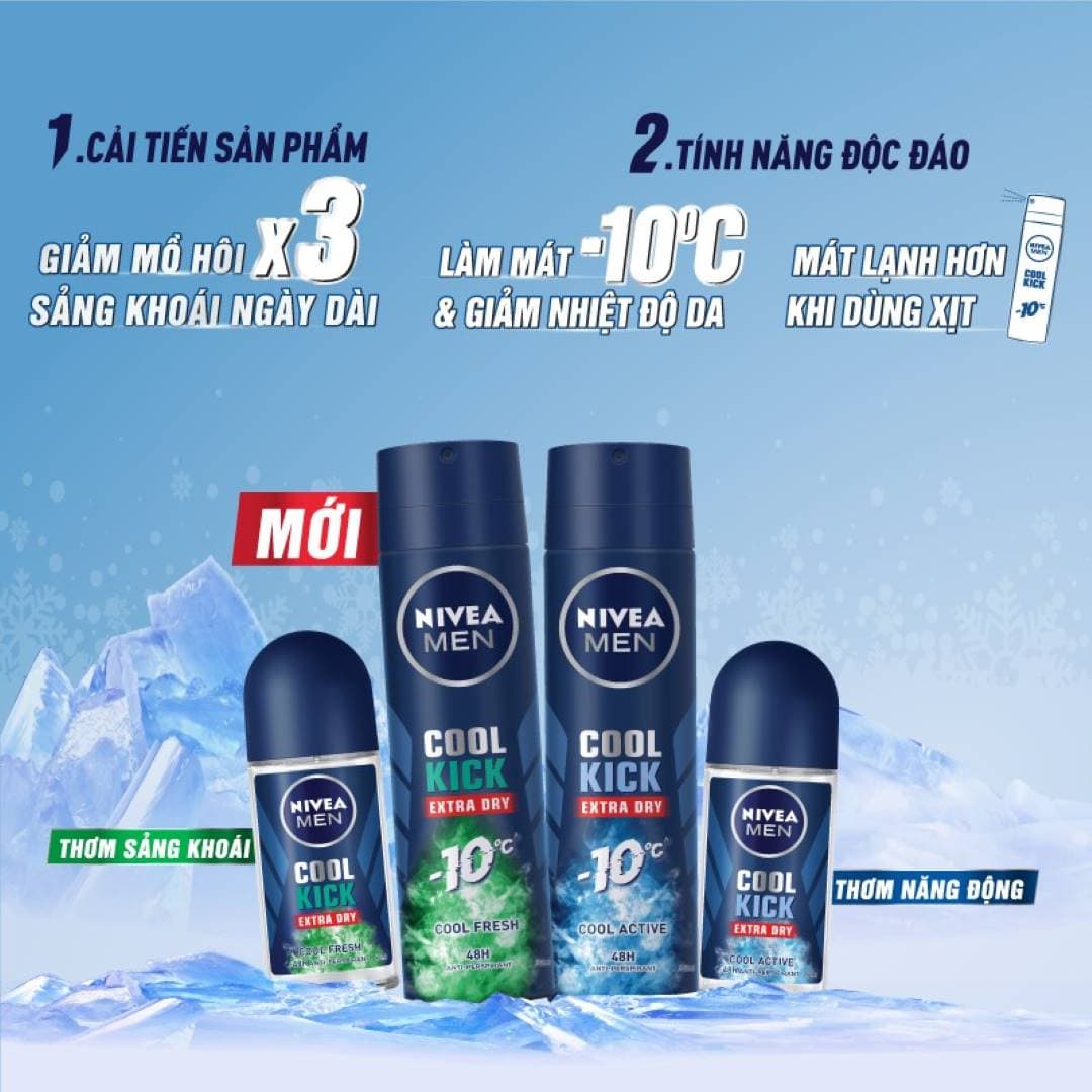 Lăn Ngăn Mùi Nivea Men Mát Lạnh