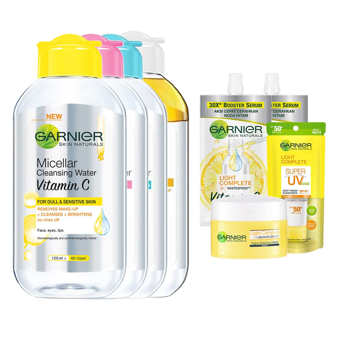 Combo Garnier Nước Tẩy Trang 125ml + Bộ Mini 4 Món