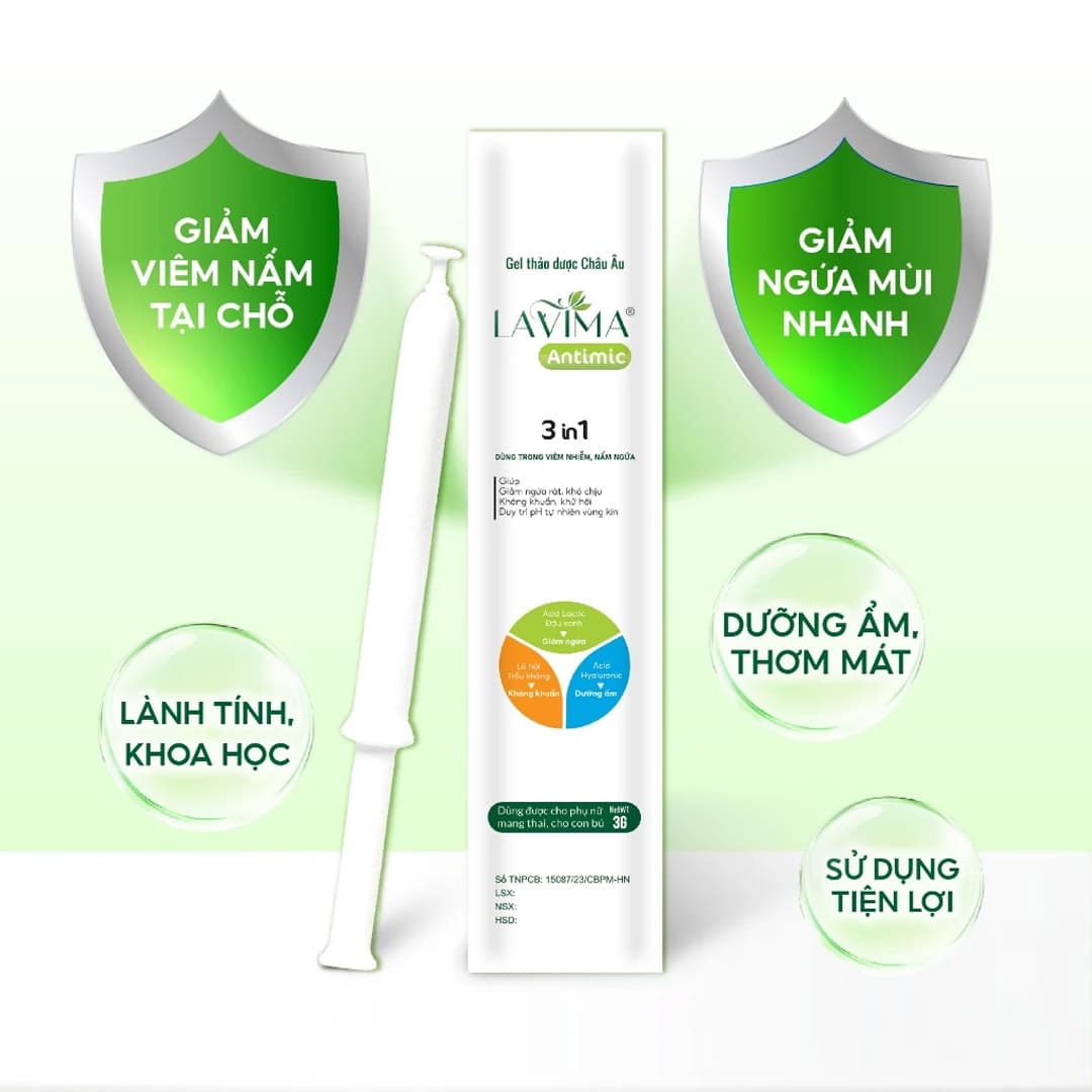 Gel Phụ Khoa Lavima Thảo Dược Châu Âu Giảm Viêm Ngứa