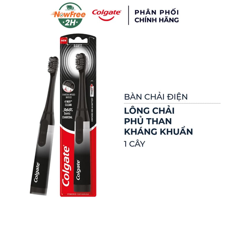Bàn Chải Điện Colgate Lông Chải Phủ Than Kháng Khuẩn