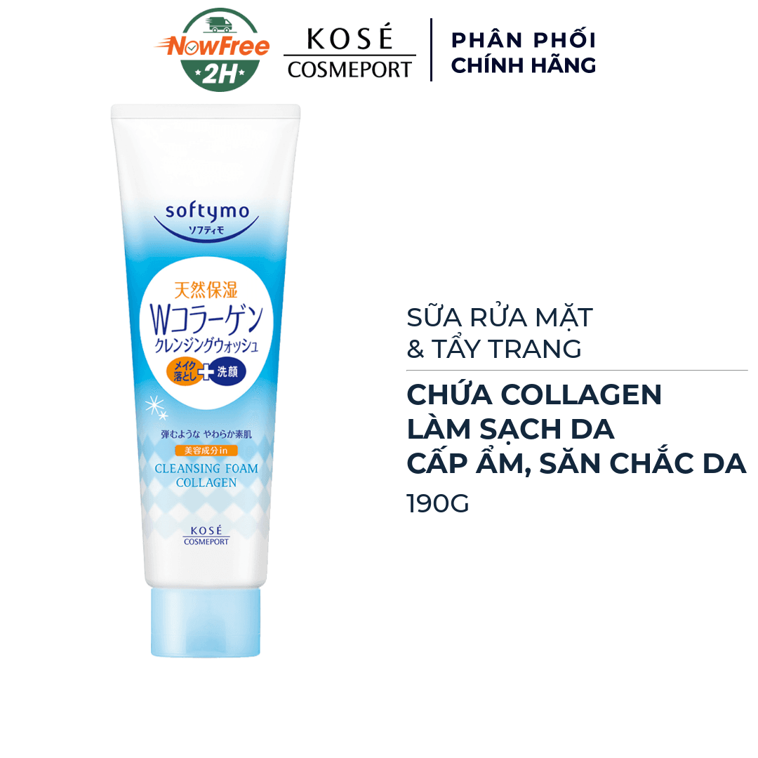 Sữa Rửa Mặt Kosé Softymo Tẩy Trang & Ngừa Lão Hoá 190g