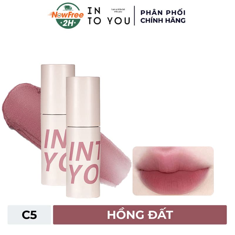 Combo 2 Son Kem Bùn Into You Lì Mịn Nhẹ - C5 Hồng Đất 1.8g