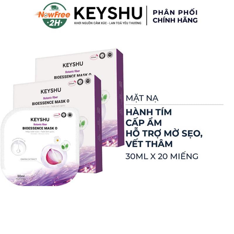 Combo 20 Mặt Nạ Keyshu Hành Tím Cấp Ẩm, Mờ Thâm, Sẹo 30ml