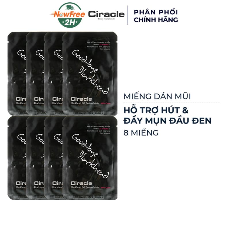 Combo 8 Miếng Dán Ciracle Hỗ Trợ Hút Và Đẩy Mụn Đầu Đen