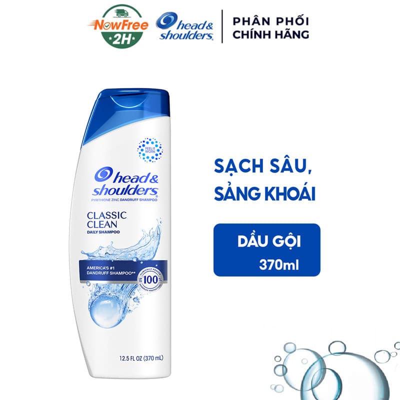 Dầu Gội Head & Shoulders Sạch Sâu Sảng Khoái 370ml