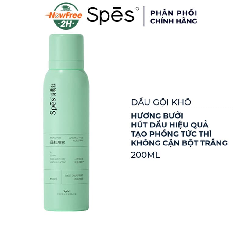 Dầu Gội Khô Spes Dạng Xịt Hương Bưởi 200ml