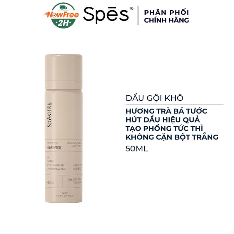 Dầu Gội Khô Spes Dạng Xịt Hương Trà Bá Tước 50ml