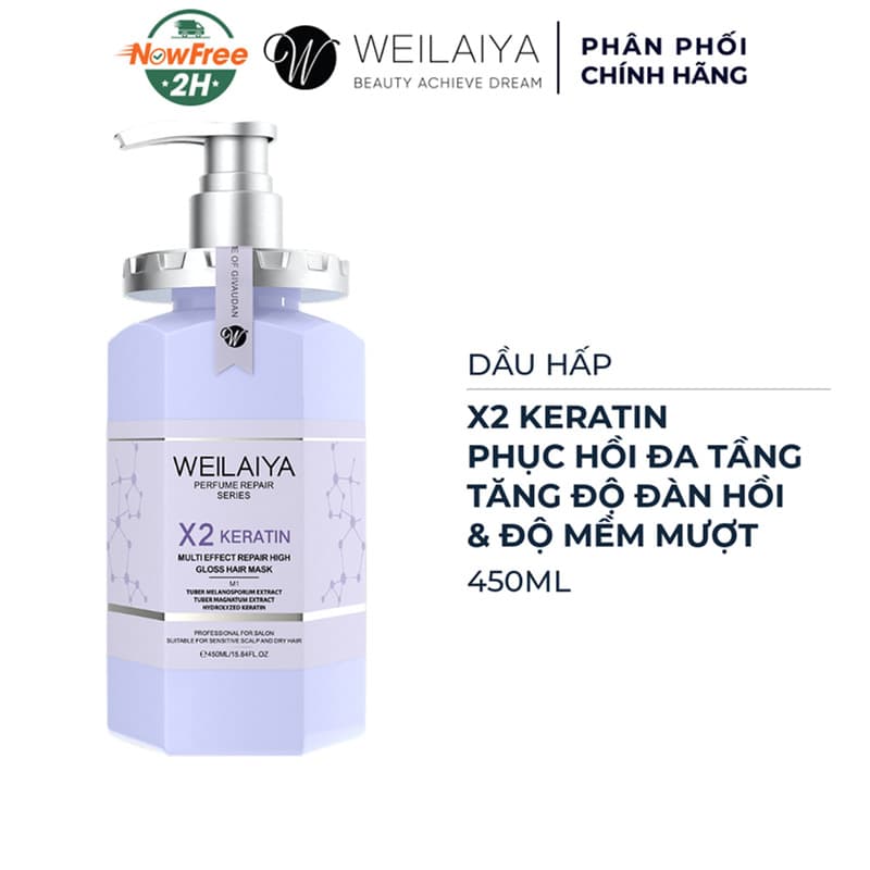Dầu Hấp Weilaiya X2 Keratin Phục Hồi Đa Tầng 450ml