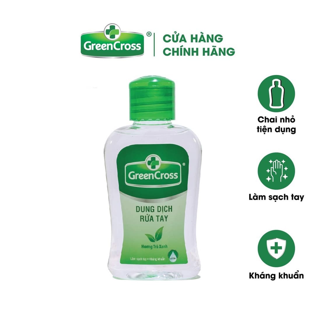 Dung Dịch Rửa Tay Khô Green Cross Hương Trà Xanh 100ml