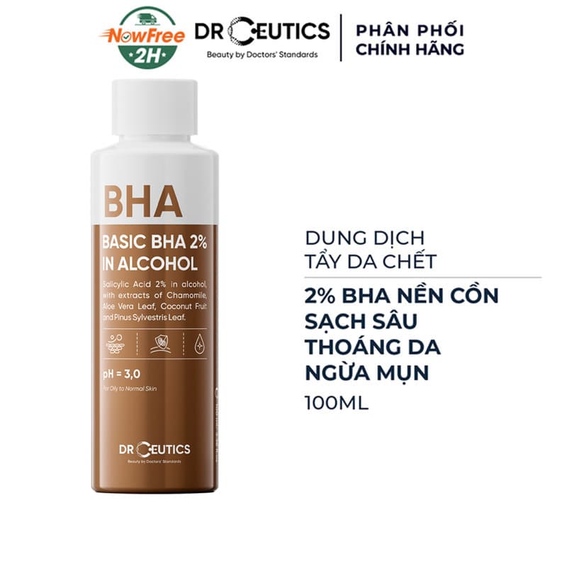 Dung Dịch Tẩy Da Chết DrCeutics 2% BHA Nền Cồn 100ml